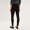 Legging taille haute stretch &agrave; pinces noir femme
