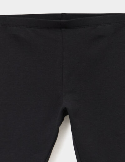 Legging doublé coton noir bébé fille