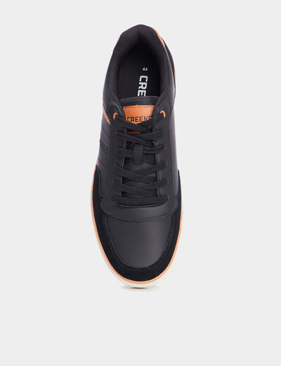 Tennis basses à lacets noir homme