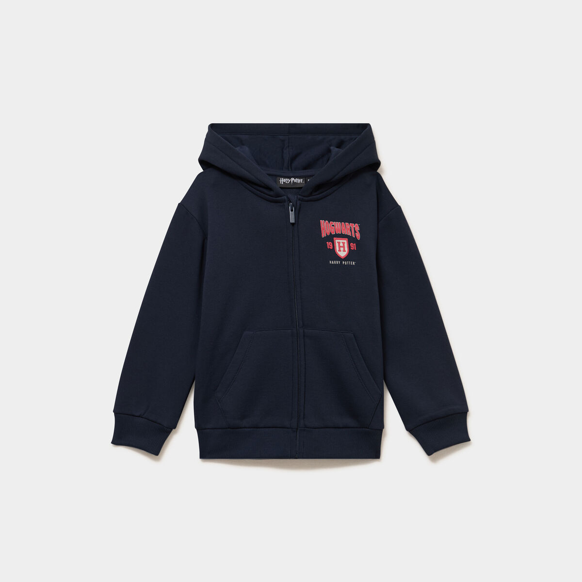 Sweat zipp&eacute; &agrave; capuche Harry Potter bleu marine gar&ccedil;on