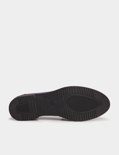 Mocassins en cuir noir femme