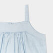 Blouse à bretelles détails brodés coton denim bleach bébé fille