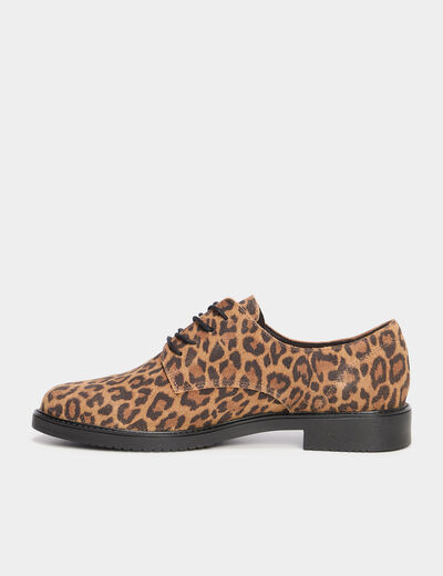 Derbies en cuir multicolore femme