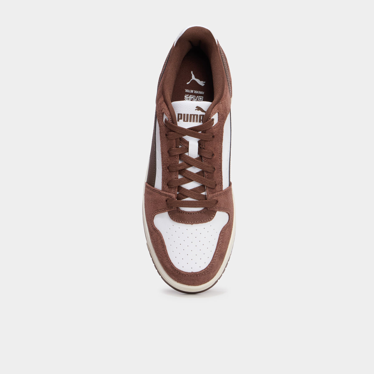 Baskets &agrave; lacets en cuir Puma Slam SD marron homme