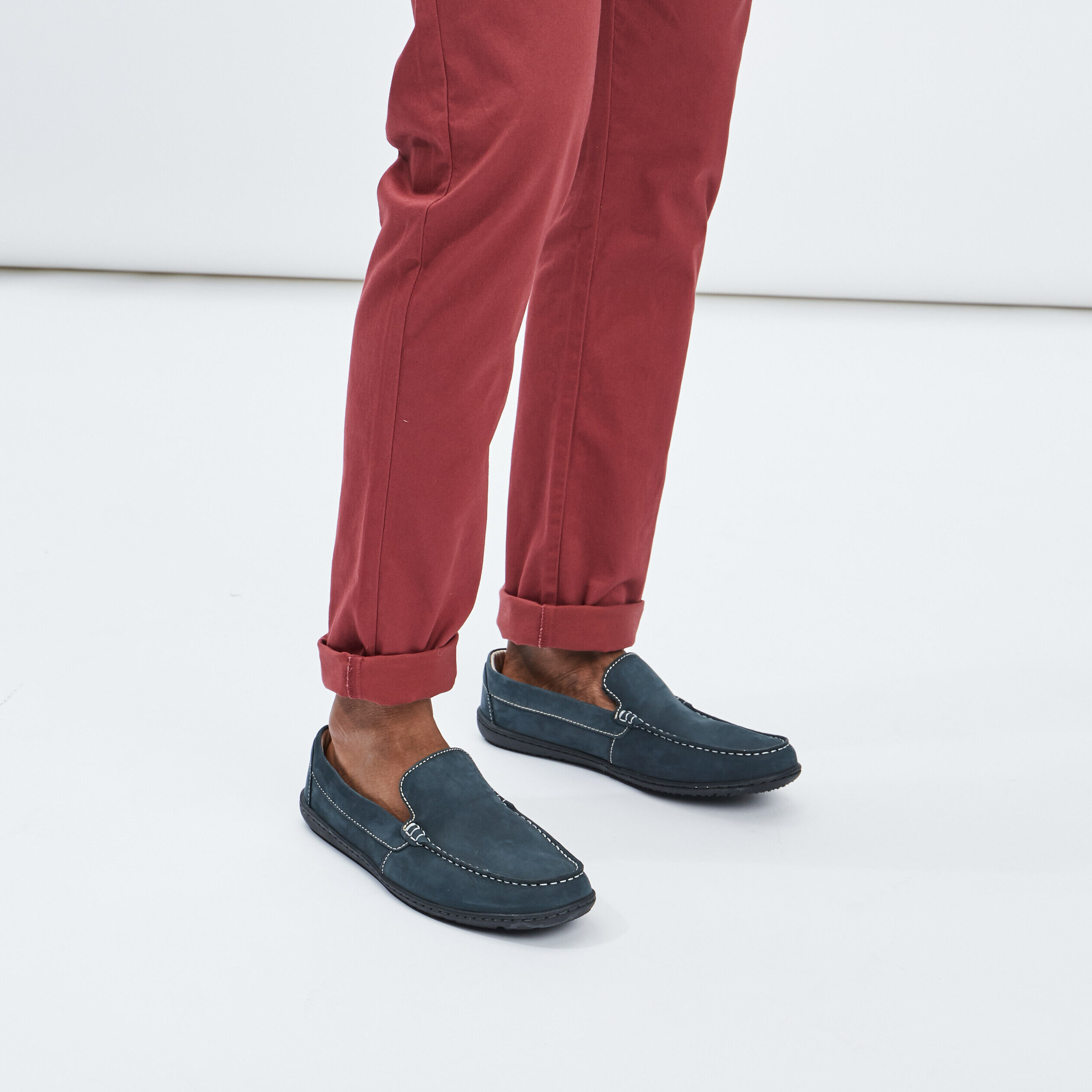 Mocassins en cuir bleu homme WALKING CONFORT