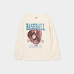 Sweat oversize coton majoritaire ivoire gar&ccedil;on