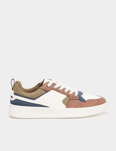 Tennis basses &agrave; lacets sable homme