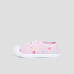 Tennis en toile à lacets rose fille