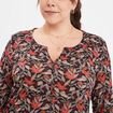 T-shirt manches 3/4 bordeaux femme grande taille