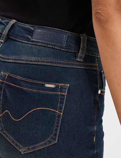 Jean stretch slim 7/8 ème denim dirty femme