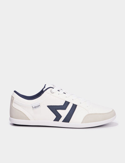 Tennis basses à lacets blanc homme