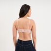 Soutien-gorge balconnet micro dentelle rose clair femme