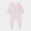 Dors-bien manches longues boutonné vieux rose bébé fille