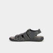 Sandales &agrave; scratchs en cuir noir homme