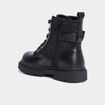 Bottines à lacets et boucles noir fille