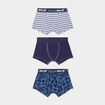Lot 3 boxers coton bleu garçon