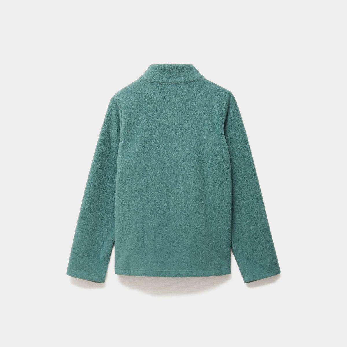 Sweat polaire col camionneur vert fonc&eacute; gar&ccedil;on