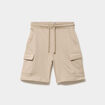 Short cargo molleton taille &eacute;lastiqu&eacute;e gris fonc&eacute; gar&ccedil;on