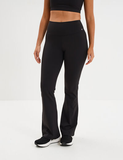 Legging de sport flare taille haute noir femme