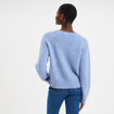 Pull col rond manches longues bleu ciel femme
