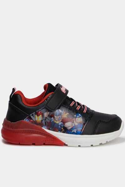 Baskets running lumineuses Marvel noir gar&ccedil;on