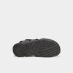 Sandales &agrave; scratchs en cuir noir homme