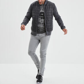 t shirt col rond manches courtes liberto gris clair homme T-shirt col rond manches courtes Liberto gris clair homme