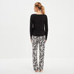 Ensemble pyjama manches longues 2 pi&egrave;ces noir femme