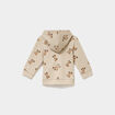Sweat zipp&eacute; &agrave; capuche coton ecru b&eacute;b&eacute; gar&ccedil;on