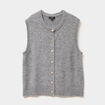 Gilet sans manches boutonné gris femme
