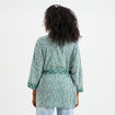 Veste kimono manches 3/4 vert turquoise femme