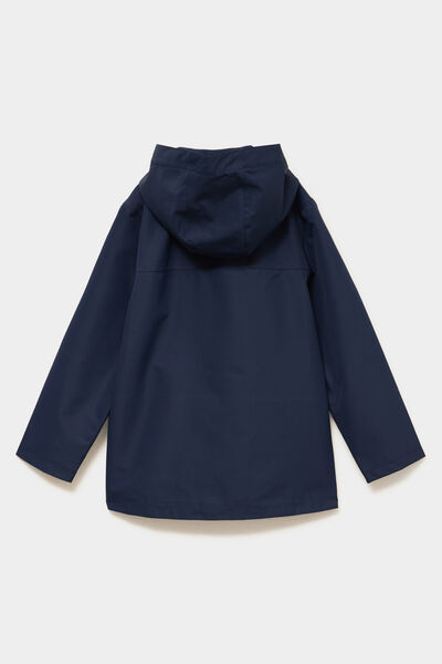 Coupe-vent imperm&eacute;able &agrave; capuche bleu marine gar&ccedil;on