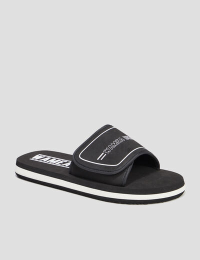 Mules à scratchs noir homme