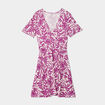 Robe patineuse manches courtes violet femme