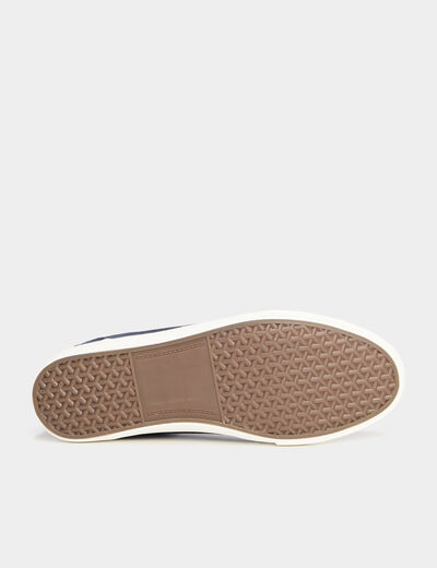 Tennis basses à lacets bleu homme