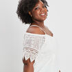 T-shirt manches courtes ivoire femme grande taille