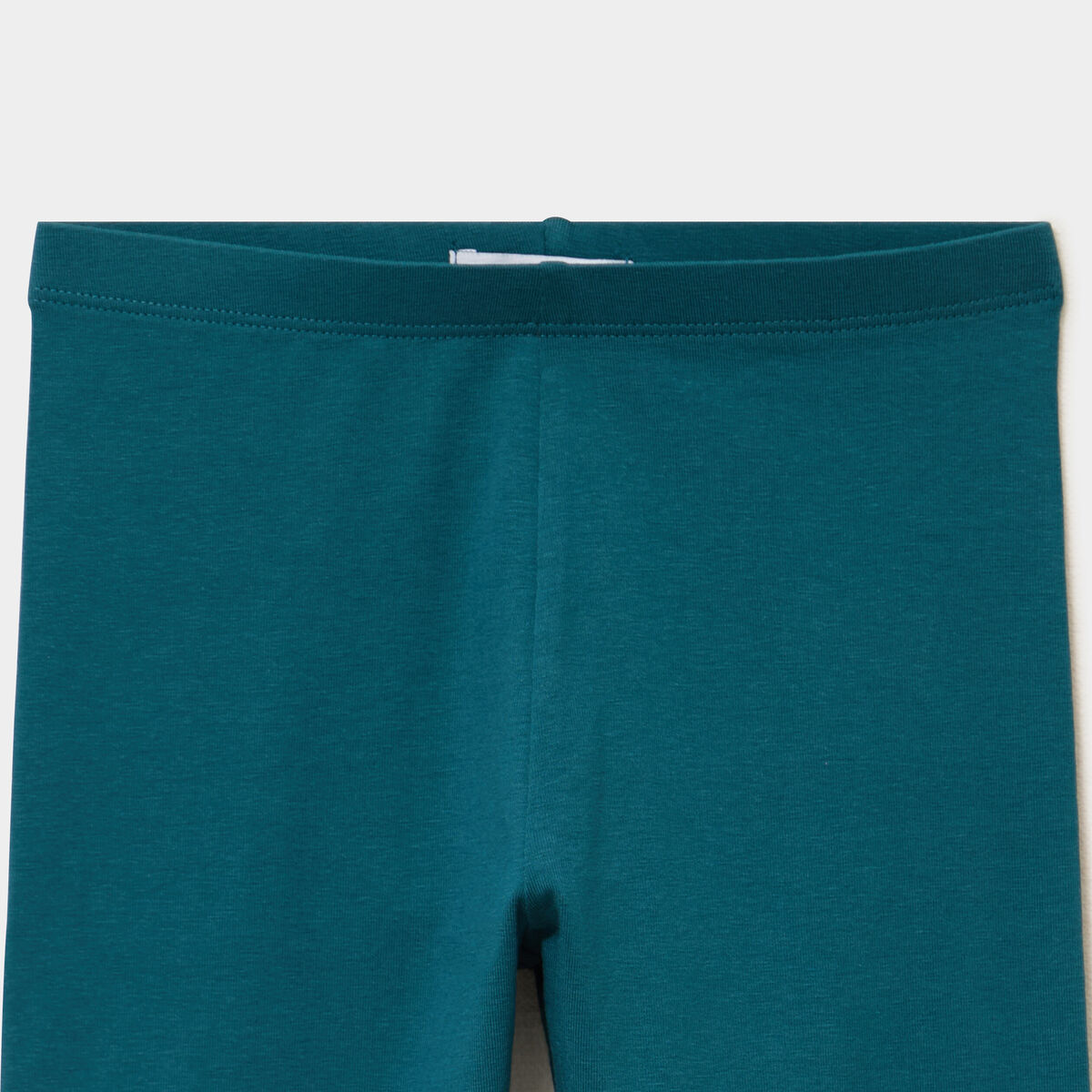 Legging long coton taille &eacute;lastiqu&eacute;e vert fonc&eacute; fille