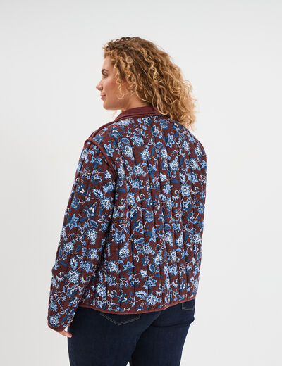 Veste matelassée réversible marron femme grande taille