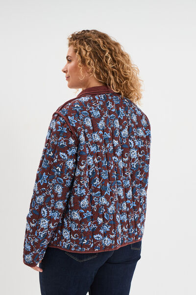 Veste matelass&eacute;e r&eacute;versible marron femme grande taille