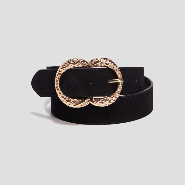 ceinture avec boucle ouvragee noir femme Ceinture avec boucle ouvragée noir femme