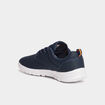 Baskets plates running crant&eacute;es bleu marine homme