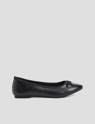 Ballerines avec noeuds noir fille