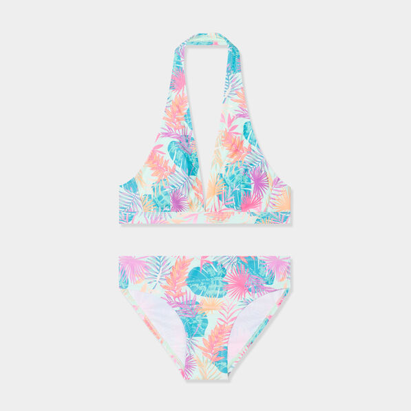 Maillot de bain 2 pièces beige fille