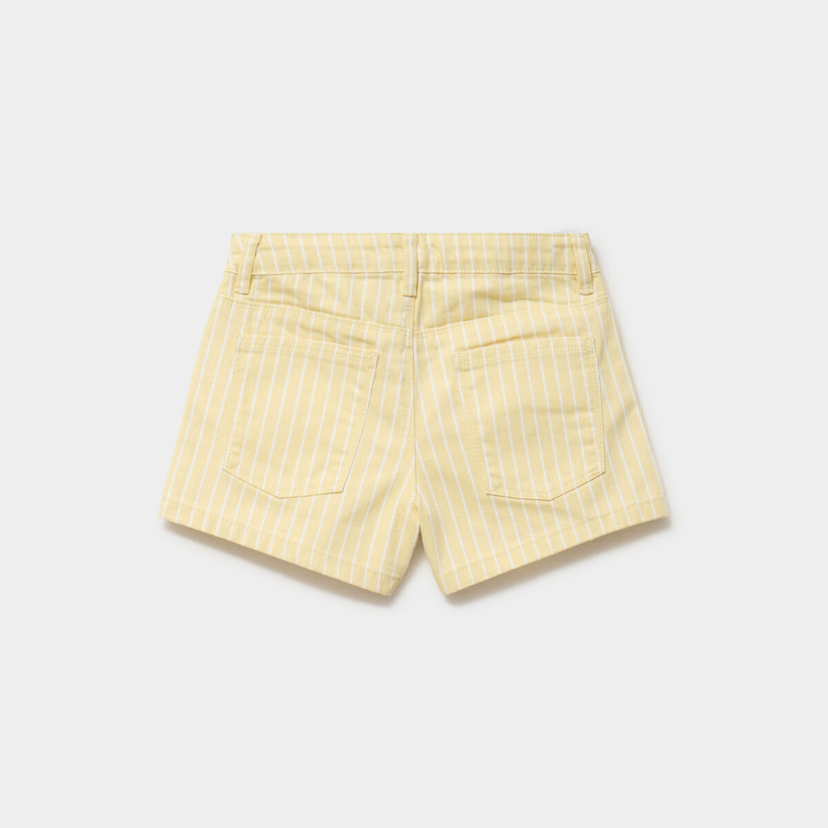 Short ajust&eacute; 5 poches coton jaune fille