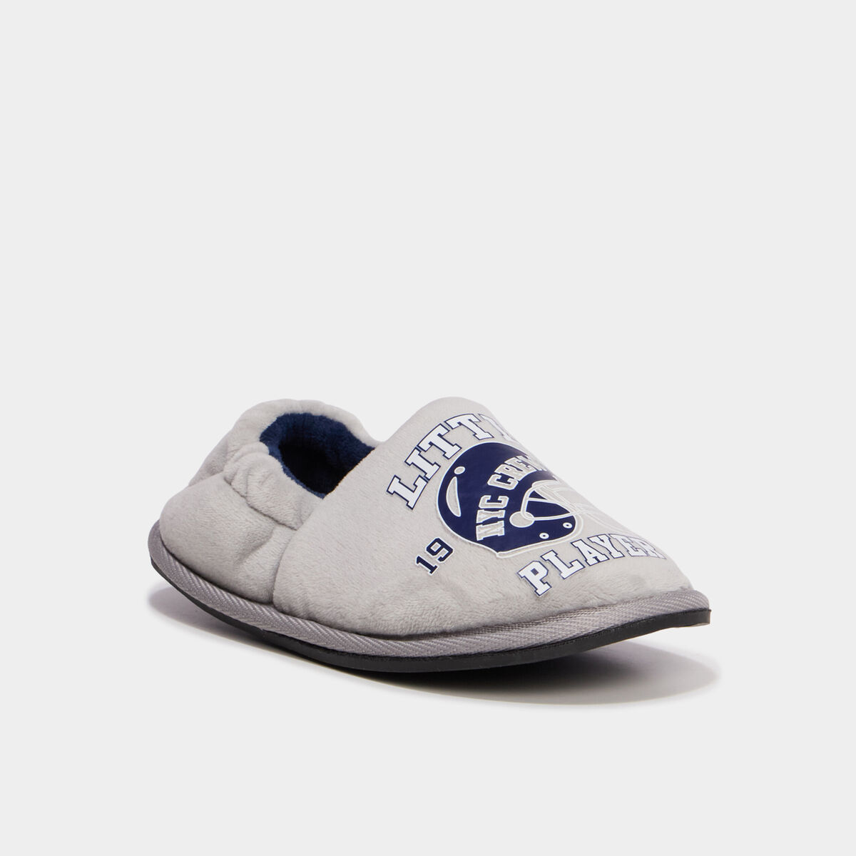 Chaussons effet velours gris clair gar&ccedil;on