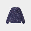 Sweat zipp&eacute; &agrave; capuche bleu marine fille