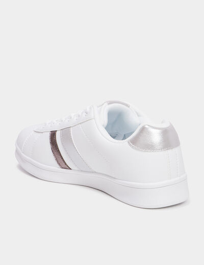 Tennis basses &agrave; lacets Creeks Tahana gris argent femme