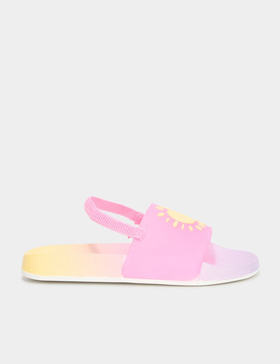 Mules de plage avec brides multicolore fille
