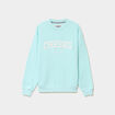 Sweat molleton col rond manches longues bleu turquoise femme