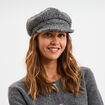 Casquette gavroche gris fonc&eacute; femme